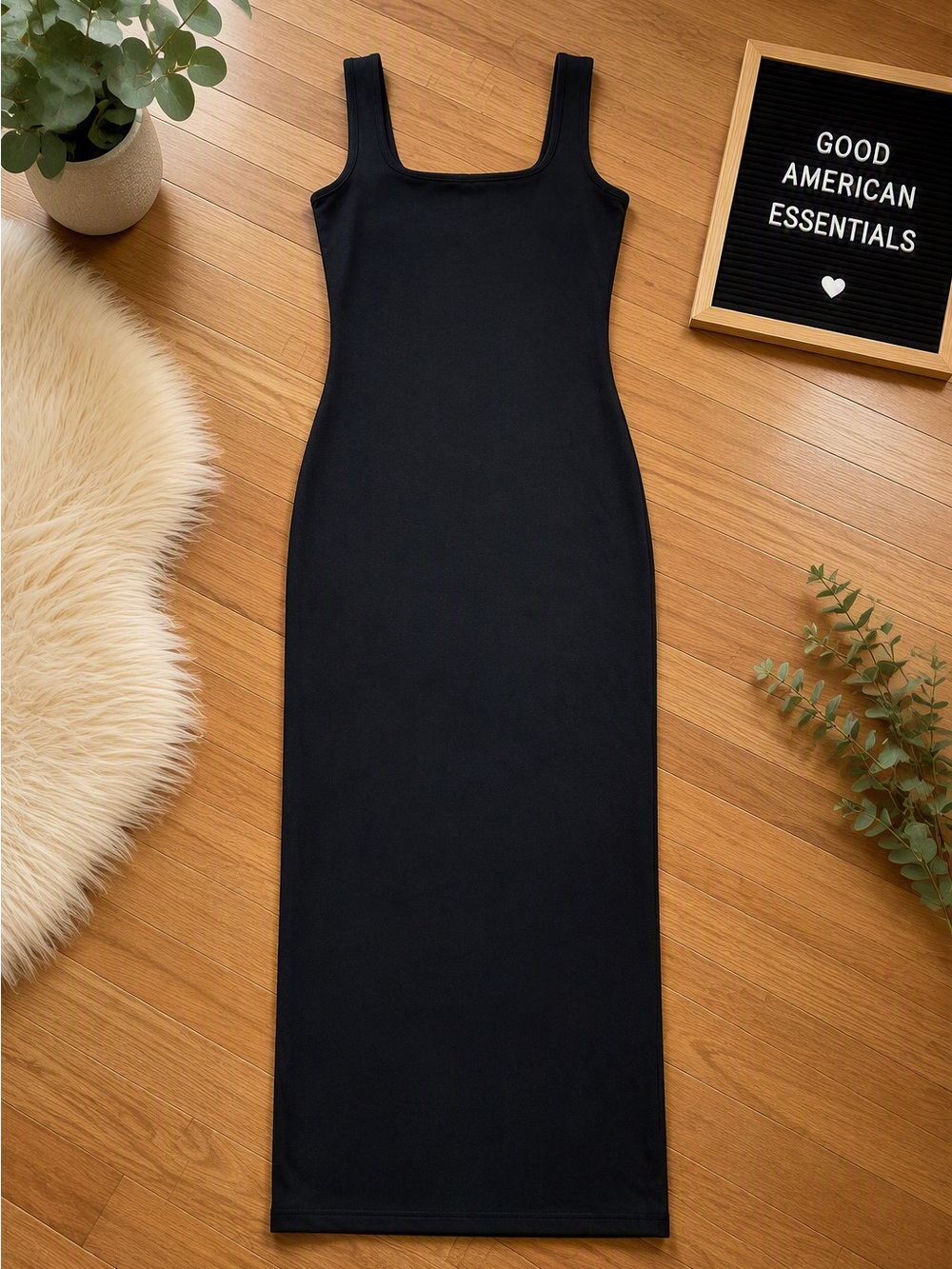 Good American Sculpted Tank Maxi Dress